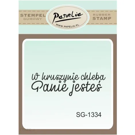 Stempel gumowy Papelia W kruszynie chleba Panie jesteś